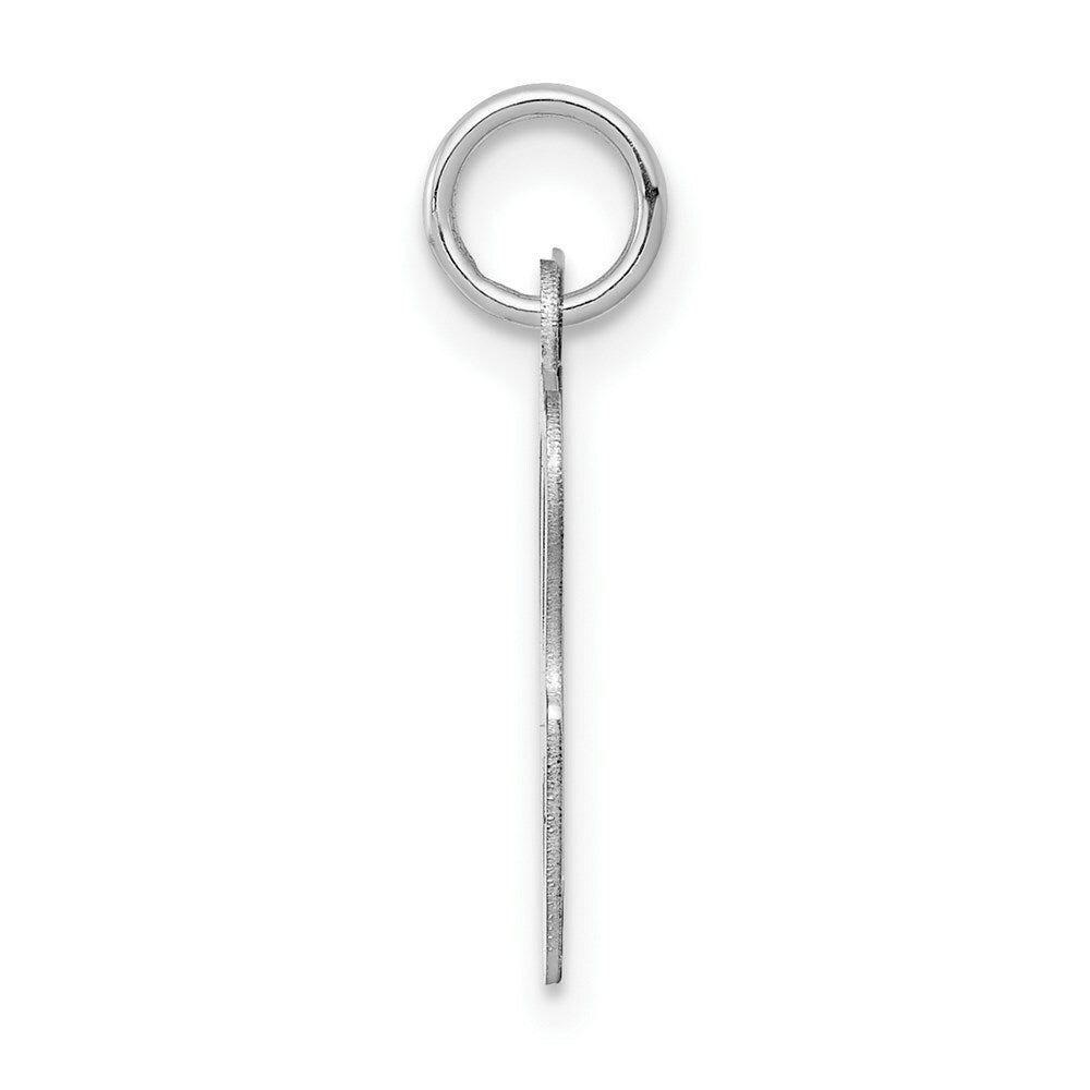 14K White Gold Initial Letter G Charm Pendant