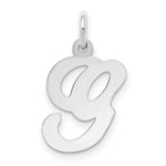 Load image into Gallery viewer, 14K White Gold Initial Letter G Charm Pendant
