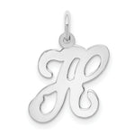 Load image into Gallery viewer, 14K White Gold Initial Letter H Charm Pendant

