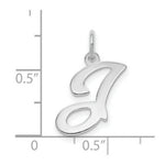 Load image into Gallery viewer, 14K White Gold Initial Letter J Charm Pendant
