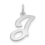Load image into Gallery viewer, 14K White Gold Initial Letter J Charm Pendant
