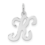 Load image into Gallery viewer, 14K White Gold Initial Letter K Charm Pendant
