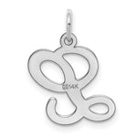 Load image into Gallery viewer, 14K White Gold Initial Letter L Charm Pendant
