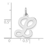Load image into Gallery viewer, 14K White Gold Initial Letter L Charm Pendant
