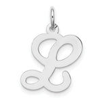Load image into Gallery viewer, 14K White Gold Initial Letter L Charm Pendant
