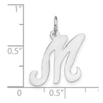 Load image into Gallery viewer, 14K White Gold Initial Letter M Charm Pendant
