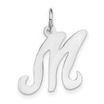 Load image into Gallery viewer, 14K White Gold Initial Letter M Charm Pendant
