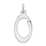 Load image into Gallery viewer, 14K White Gold Initial Letter O Charm Pendant
