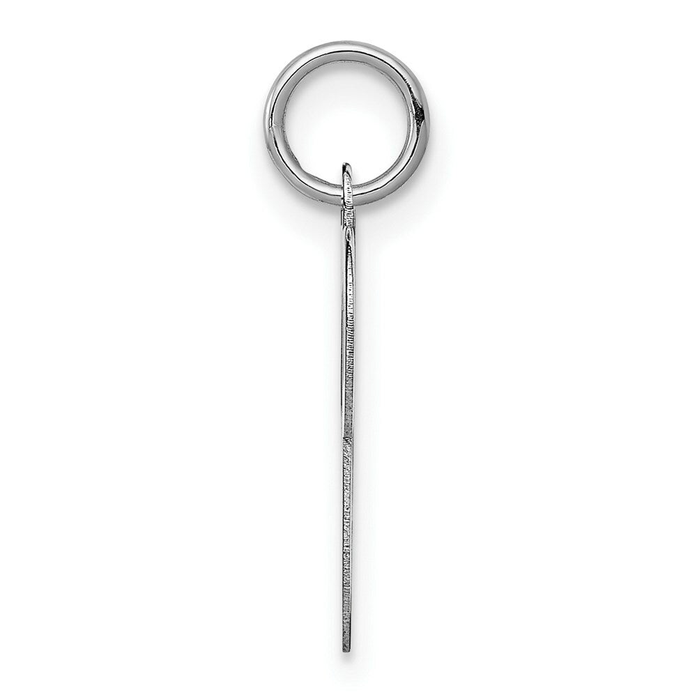 14K White Gold Initial Letter P Charm Pendant