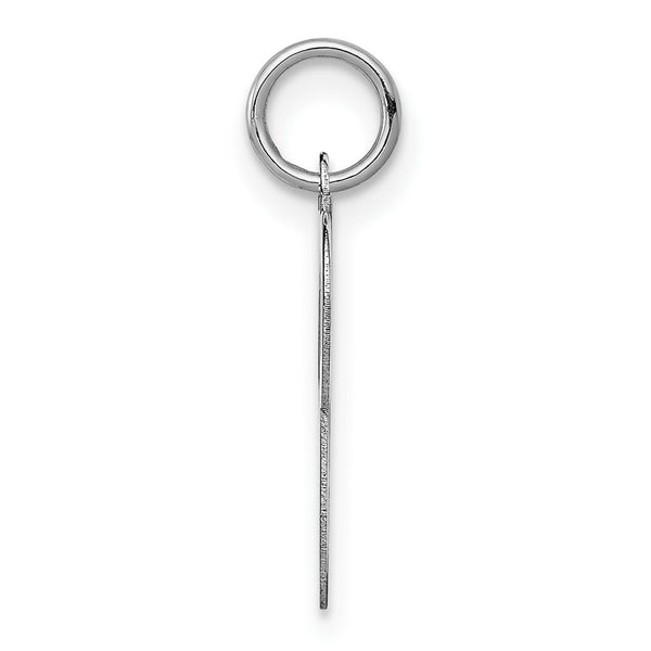 14K White Gold Initial Letter P Charm Pendant