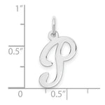 Load image into Gallery viewer, 14K White Gold Initial Letter P Charm Pendant

