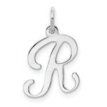 Load image into Gallery viewer, 14K White Gold Initial Letter R Charm Pendant
