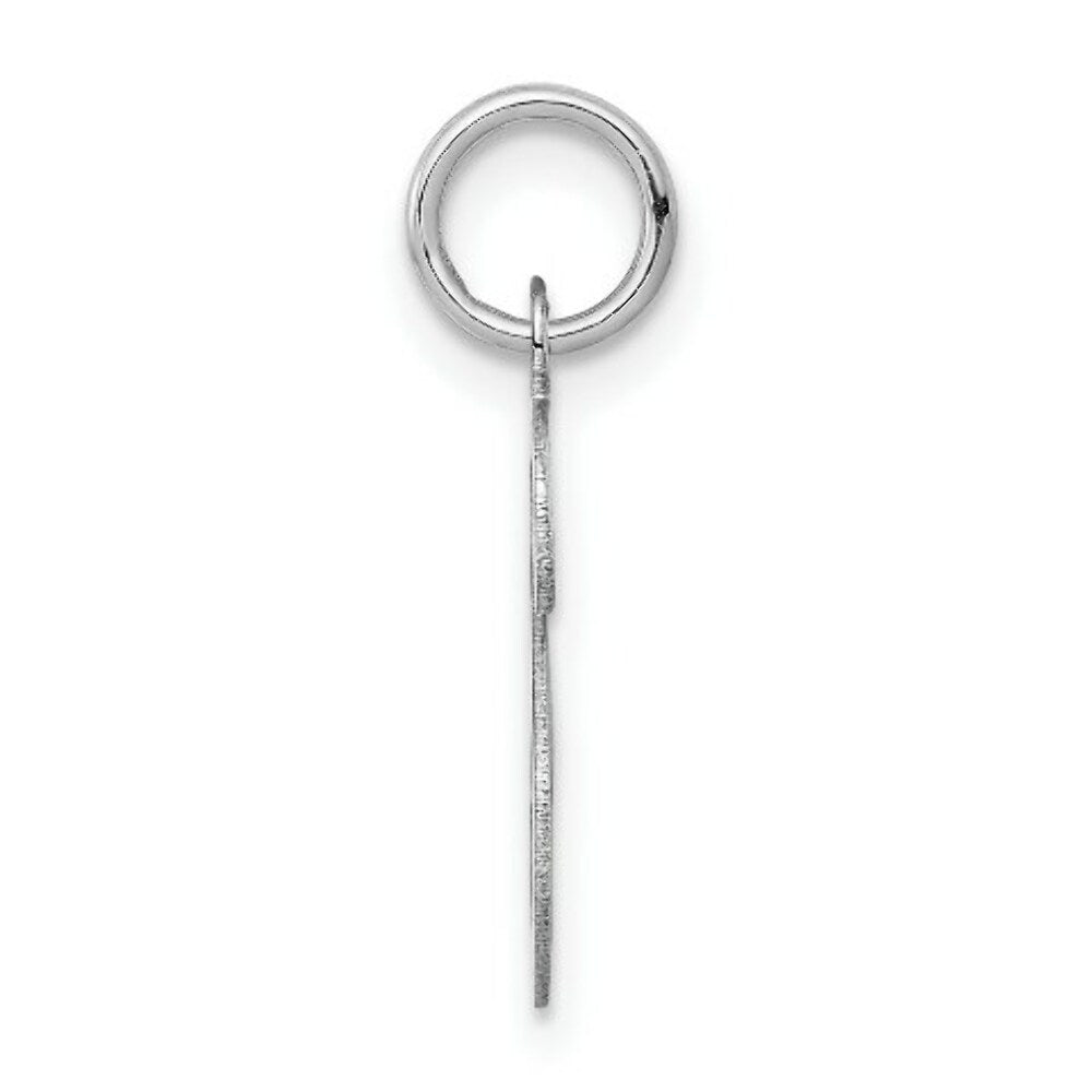 14K White Gold Initial Letter S Charm Pendant