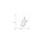 Load image into Gallery viewer, 14K White Gold Initial Letter T Charm Pendant

