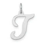 Load image into Gallery viewer, 14K White Gold Initial Letter T Charm Pendant
