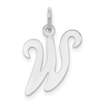 Load image into Gallery viewer, 14K White Gold Initial Letter W Charm Pendant
