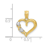 Load image into Gallery viewer, 14K Yellow Gold &amp; Rhodium Heart Pendant
