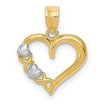 Load image into Gallery viewer, 14K Yellow Gold &amp; Rhodium Heart Pendant
