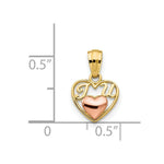 Load image into Gallery viewer, 14K Two-tone Gold Mini I Love U Charm
