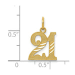 Load image into Gallery viewer, 14K Yellow Gold Diamond-cut 21 Pendant
