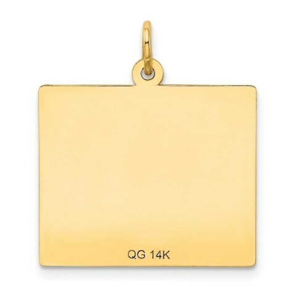 14K Yellow Gold Wednesday the First Day Calendar Pendant