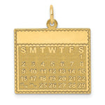 Load image into Gallery viewer, 14K Yellow Gold Saturday the First Day Calendar Pendant
