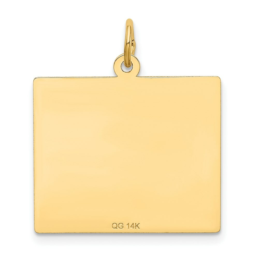 14K Yellow Gold Saturday the First Day Calendar Pendant