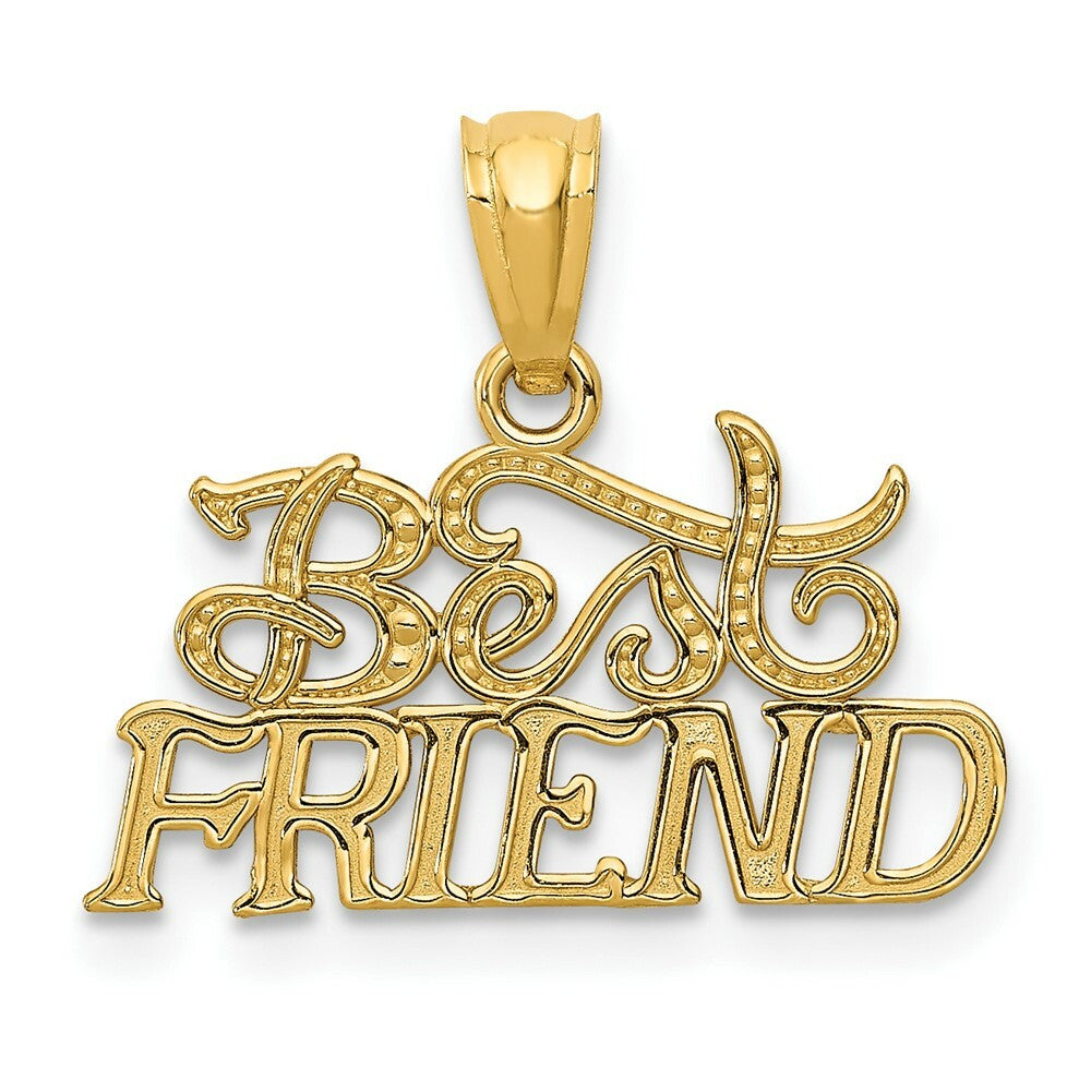 14K Yellow Gold Best Friends Pendant