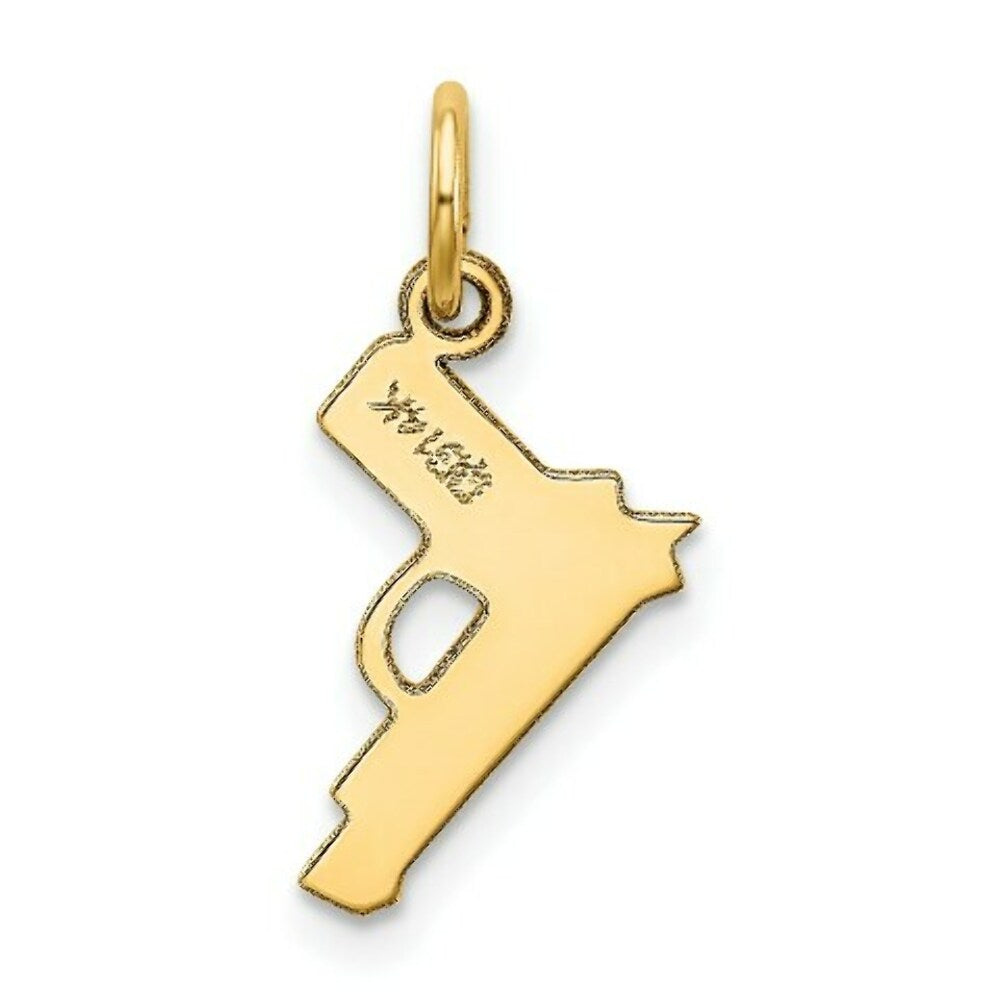 14K Yellow Gold Pistol Charm