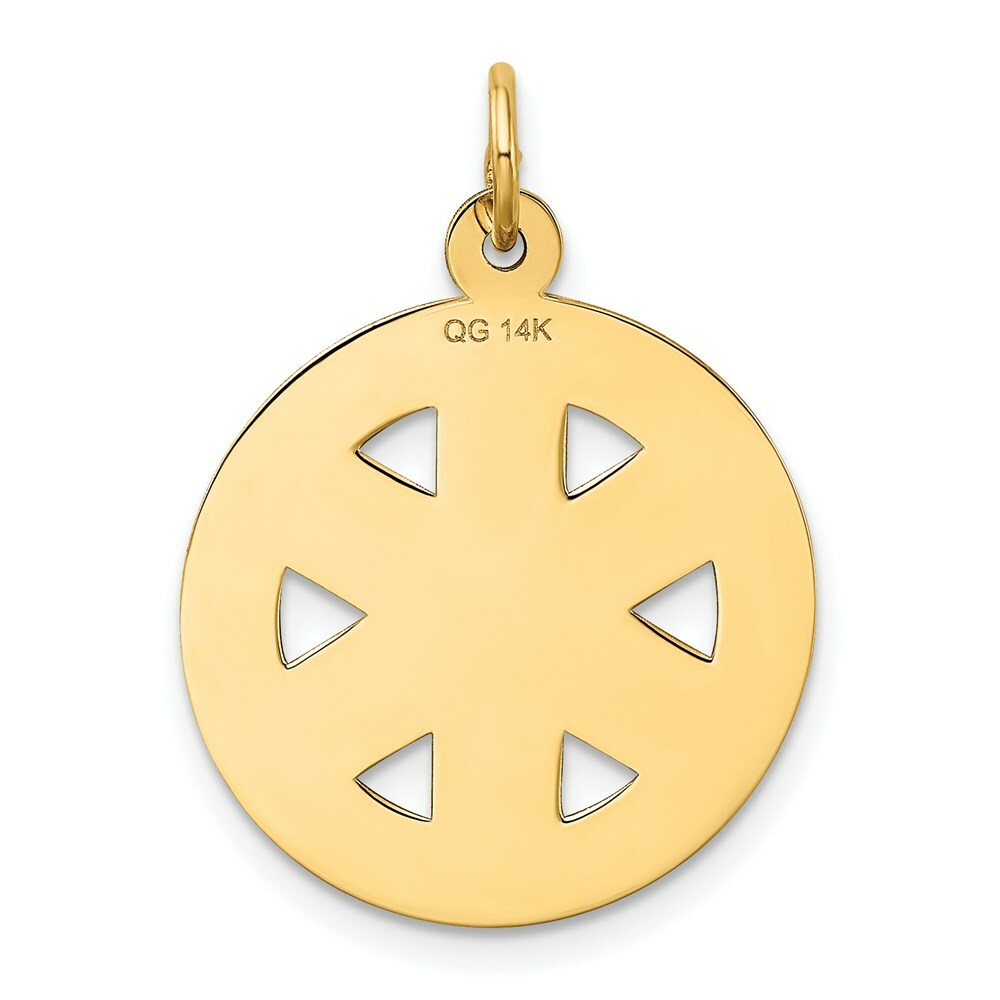 14K Yellow Gold Medium Paramedic Medical Pendant