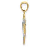 Load image into Gallery viewer, 14K Yellow Gold &amp; Rhodium Ballet Shoe Pendant
