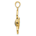 Load image into Gallery viewer, 14K Yellow Gold Enameled Bumblebee Pendant
