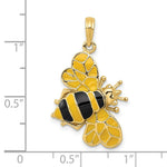 Load image into Gallery viewer, 14K Yellow Gold Enameled Bumblebee Pendant
