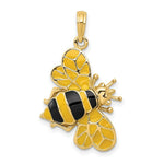 Load image into Gallery viewer, 14K Yellow Gold Enameled Bumblebee Pendant
