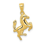 Load image into Gallery viewer, 14K Yellow Gold Trotting Horse Pendant

