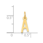 Load image into Gallery viewer, 14K Yellow Gold Small Slanted Block Initial Letter A Charm Pendant
