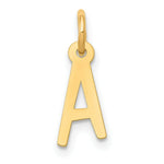 Load image into Gallery viewer, 14K Yellow Gold Small Slanted Block Initial Letter A Charm Pendant
