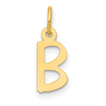 Load image into Gallery viewer, 14K Yellow Gold Small Slanted Block Initial Letter B Charm Pendant
