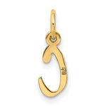 Load image into Gallery viewer, 14K Yellow Gold Small Slanted Block Initial Letter C Charm Pendant
