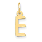 Load image into Gallery viewer, 14K Yellow Gold Small Slanted Block Initial Letter E Charm Pendant
