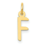 Load image into Gallery viewer, 14K Yellow Gold Small Slanted Block Initial Letter F Charm Pendant
