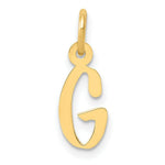 Load image into Gallery viewer, 14K Yellow Gold Small Slanted Block Initial Letter G Charm Pendant
