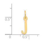 Load image into Gallery viewer, 14K Yellow Gold Small Slanted Block Letter Initial J Charm Pendant
