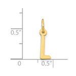 Load image into Gallery viewer, 14K Yellow Gold Small Slanted Block Initial Letter L Charm Pendant
