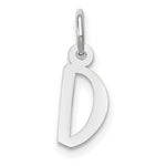 Load image into Gallery viewer, 14K White Gold Small Slanted Block Initial Letter D Charm Pendant
