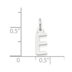 Load image into Gallery viewer, 14K White Gold Small Slanted Block Initial Letter E Charm Pendant
