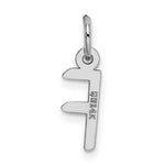 Load image into Gallery viewer, 14K White Gold Small Slanted Block Initial Letter F Charm Pendant

