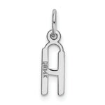 Load image into Gallery viewer, 14K White Gold Small Slanted Block Initial Letter H Charm Pendant
