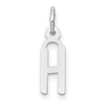 Load image into Gallery viewer, 14K White Gold Small Slanted Block Initial Letter H Charm Pendant
