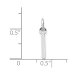 Load image into Gallery viewer, 14K White Gold Small Slanted Block Initial Letter I Charm Pendant
